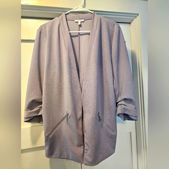 Maurices Jackets & Blazers - Maurices Lavender Blazer with Zipper Accents